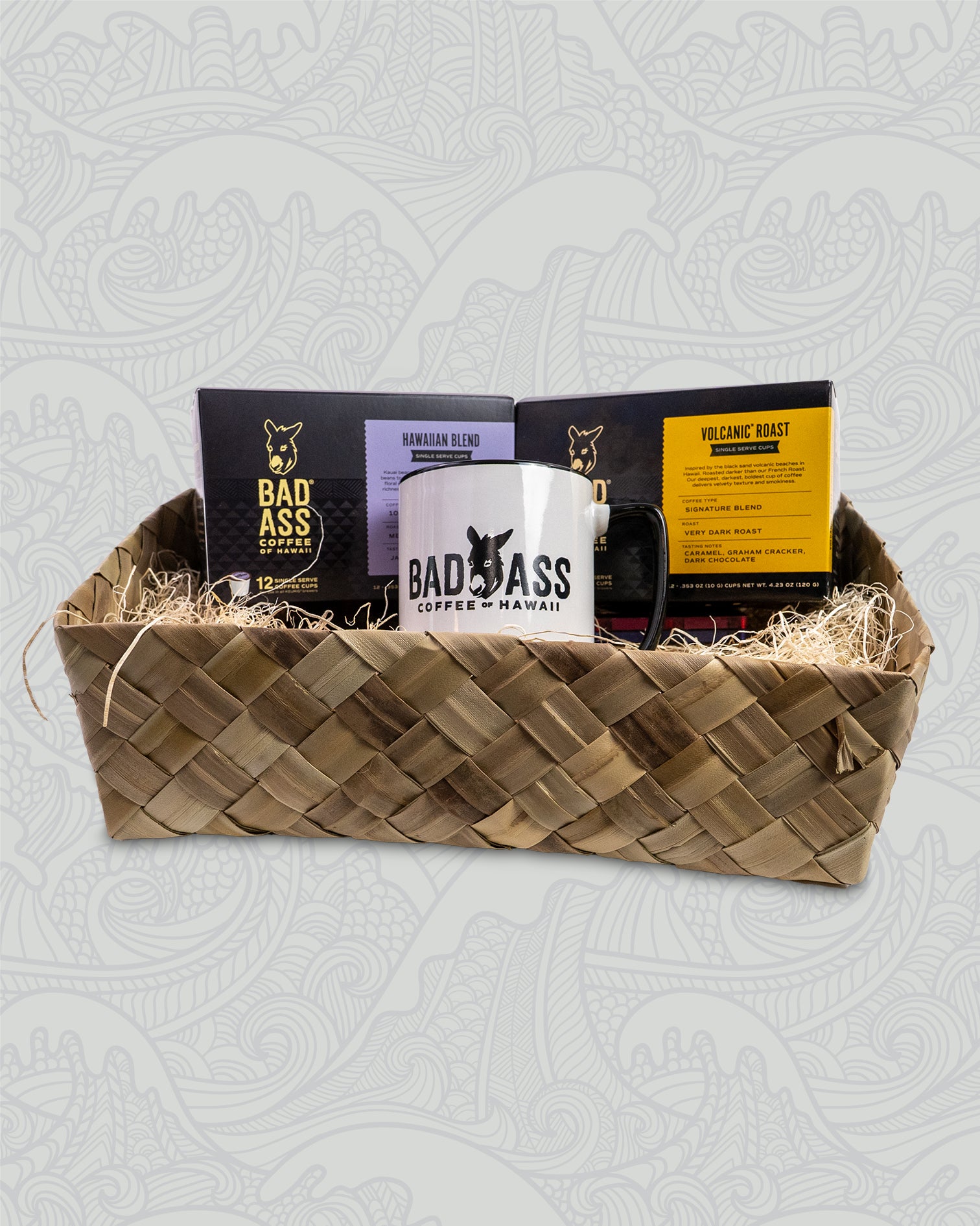 Rise & Shine Gift Basket | Signature Volcanic™, 10% Hawaiian Blend, &