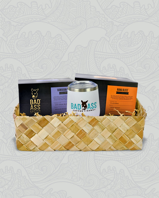 Single Serve Favorites Gift Basket | Hana Bliss™, Hawaiian Blend and Tumbler