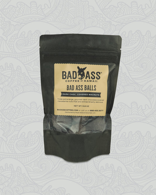 Bad Ass Balls | Dark Chocolate Covered Macadamia Nuts