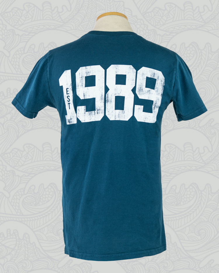 Short Sleeve Shirt | Established in 1989 - Deep Teal