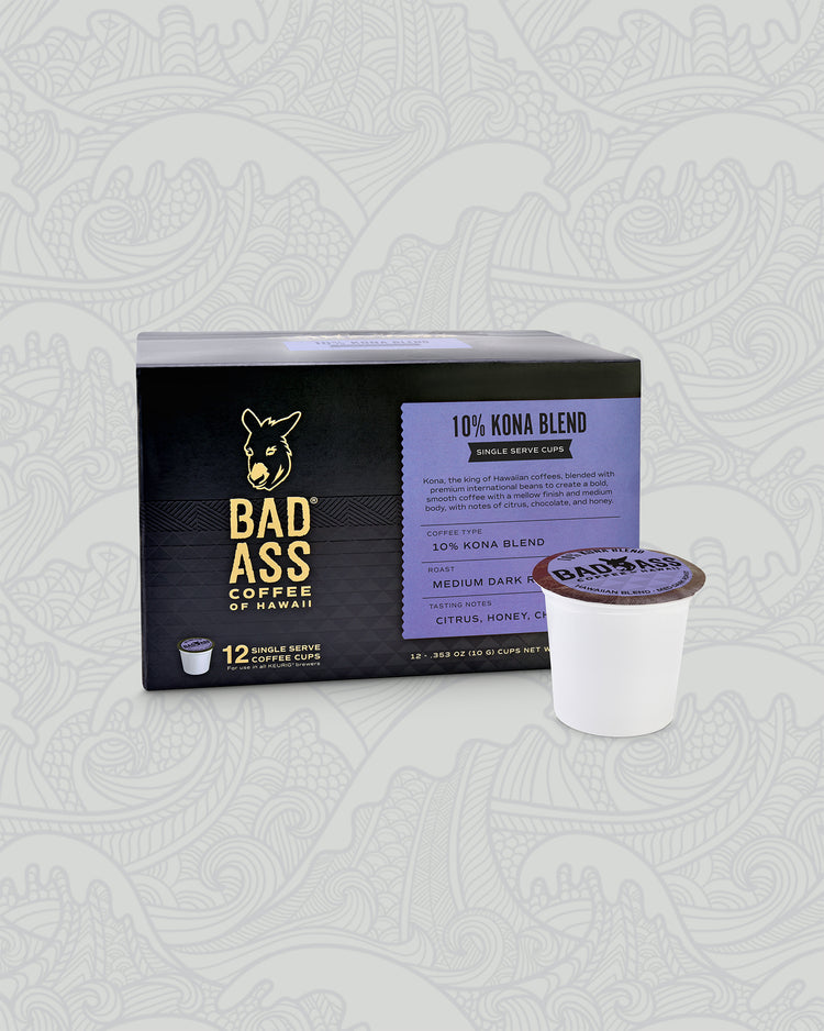 Single Serve Cups | 10% Kona Blend 12-pack