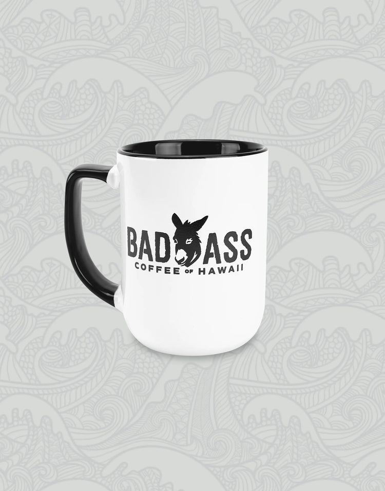 Bad Ass Coffee 15 oz. Two-tone Coffee Mug