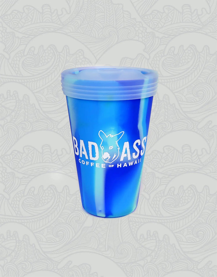 Bad Ass Blue Silipint™ Silicone Pint Glass w/ Lid | 16-oz