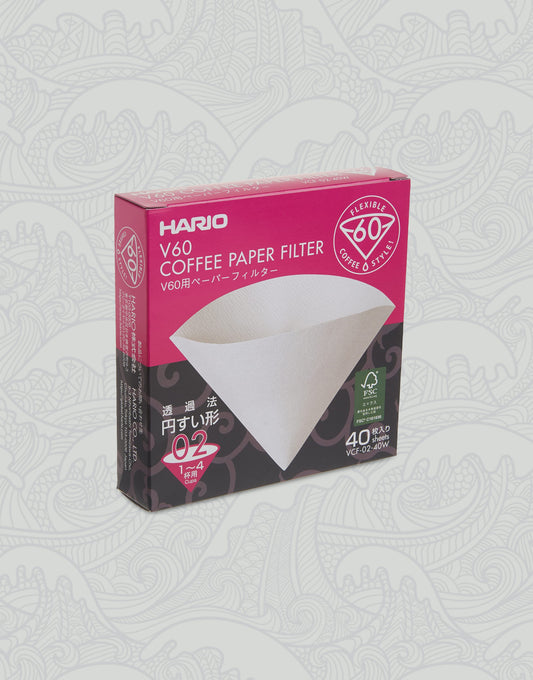 V60 Paper Filter 02 | White 40-ct Box